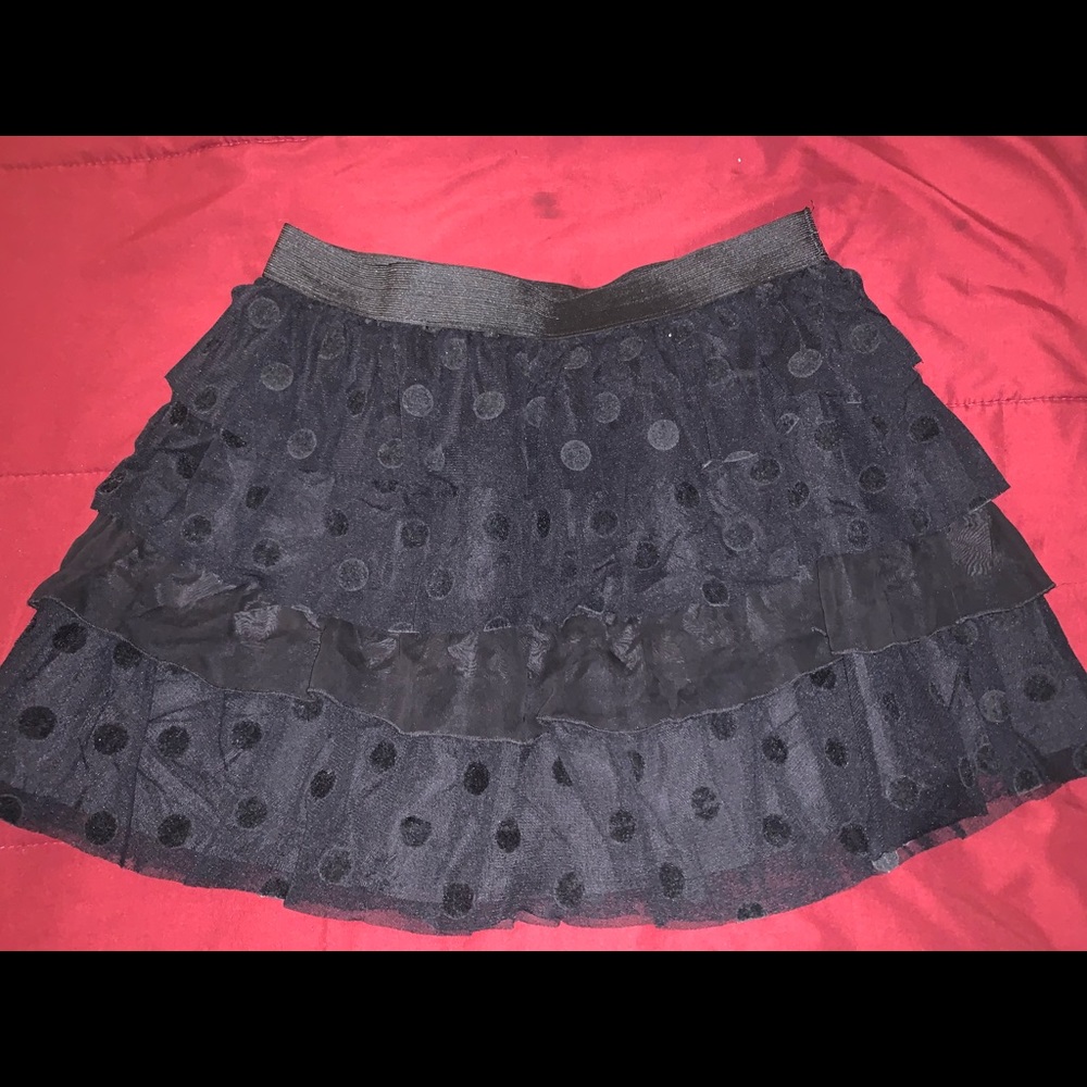 Black skirt with polka dots